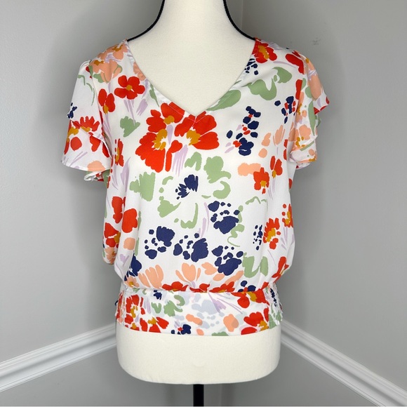 Ann Taylor Tops - Ann Taylor factory bright floral blouse